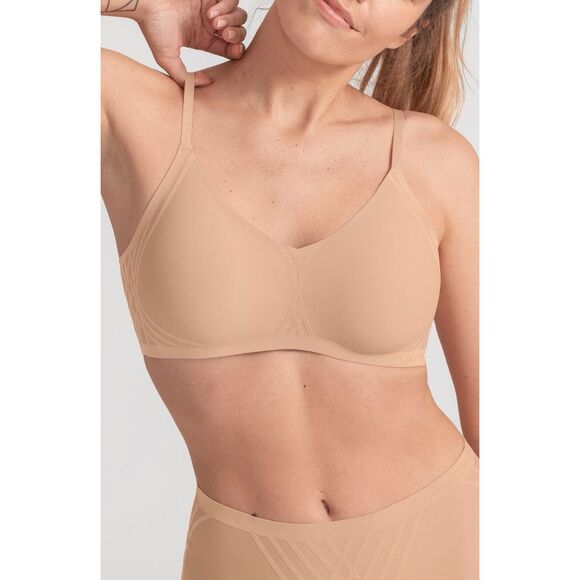 Honeylove Silhouette Wireless Bra size L Tan - Picture 1 of 7